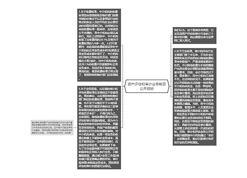 资产评估和审计业务能否公开招标