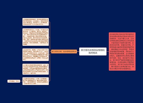 新三板与主板创业板相比有何特点