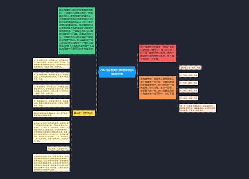 2022国考类比推理中的多角度思维