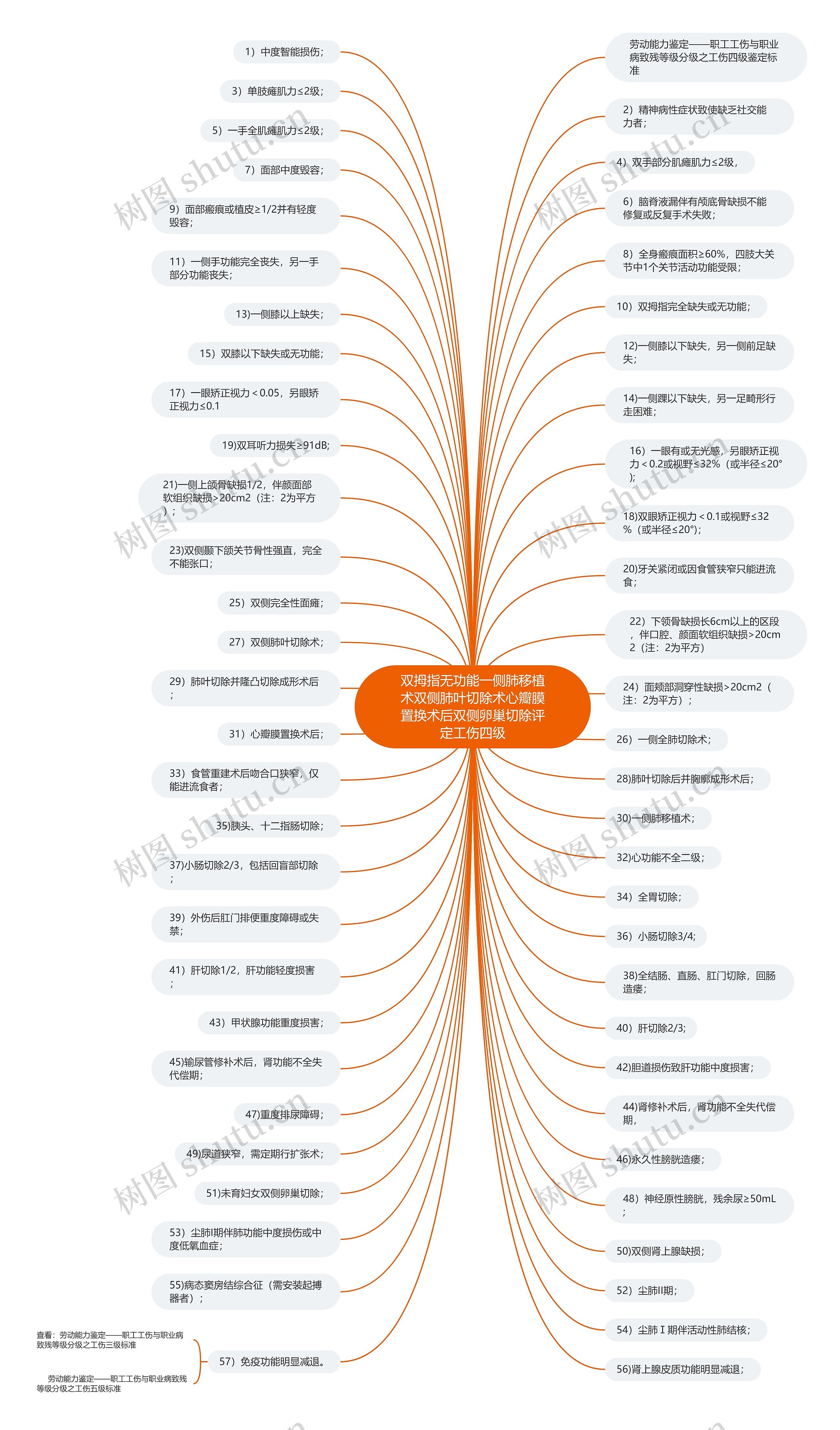 双拇指无功能一侧肺移植术双侧肺叶切除术心瓣膜置换术后双侧卵巢切除评定工伤四级 双拇指无功能一侧肺移植术双侧肺叶切除术心瓣膜置换术后双侧卵巢切除评定工伤四级