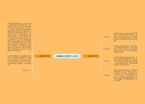 众筹融资流程是什么样的