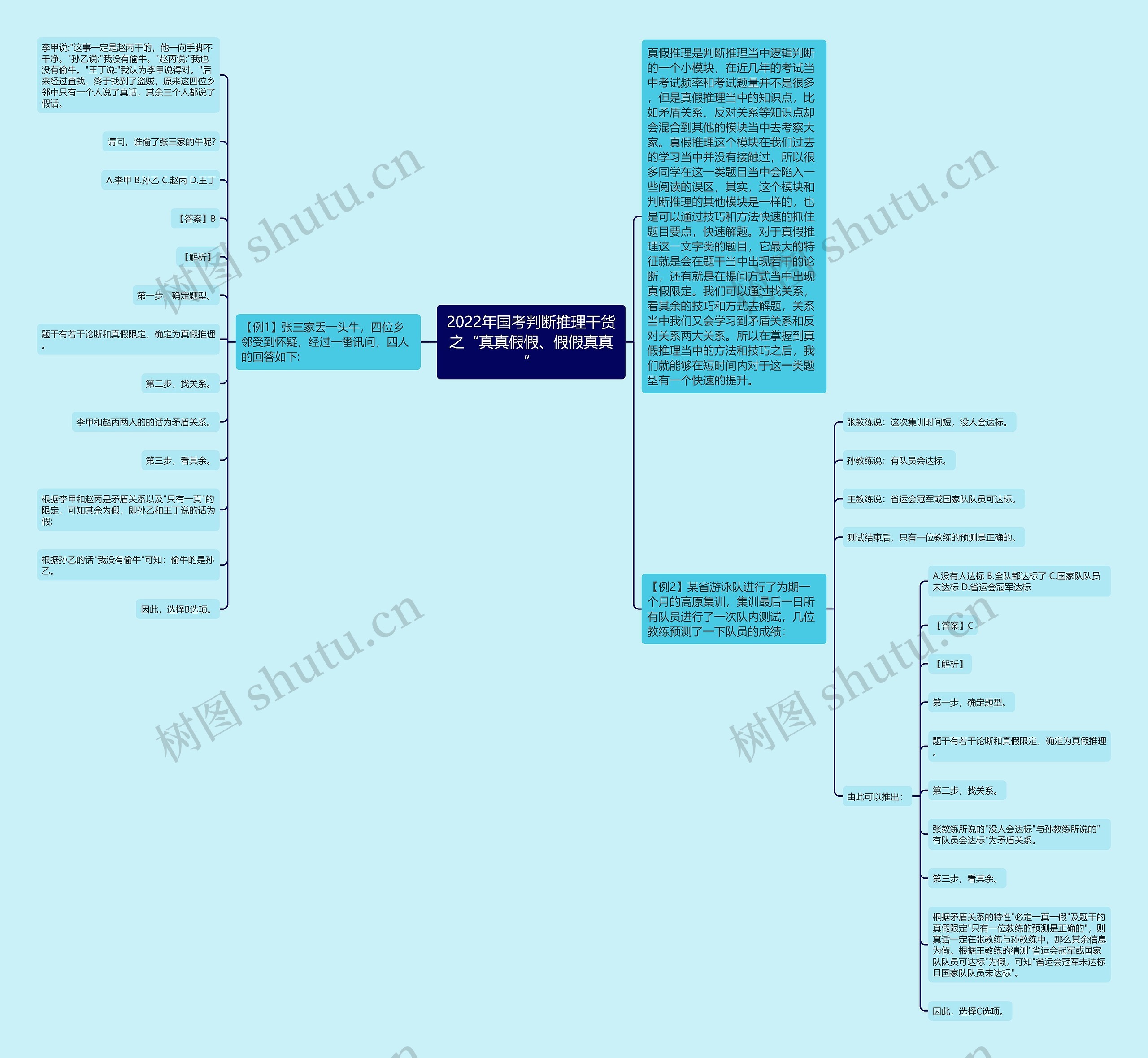 2022年国考判断推理干货之“真真假假、假假真真”思维导图