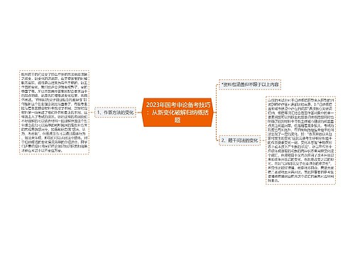  2023年国考申论备考技巧：从新变化破解归纳概括题