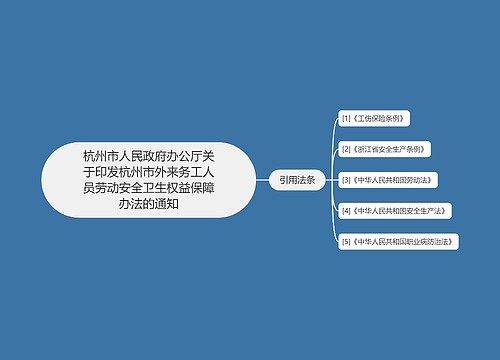 杭州市人民政府办公厅关于印发杭州市外来务工人员劳动安全卫生权益保障办法的通知