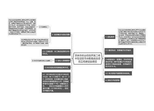 天长市农业综合开发二峰中型灌区节水配套改造项目工程建设监理招