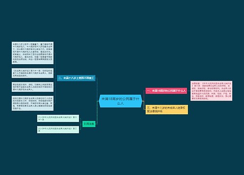 未满18周岁的公民属于什么人