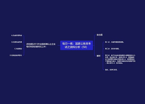 每日一练：国家公务员考试之资料分析（50）