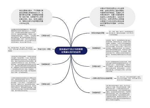 国考面试干货之马哲原理在现象认知中的应用