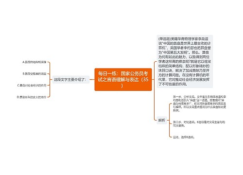 每日一练：国家公务员考试之言语理解与表达（35）