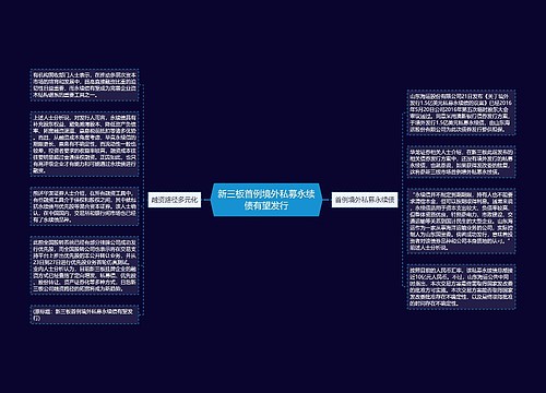 新三板首例境外私募永续债有望发行