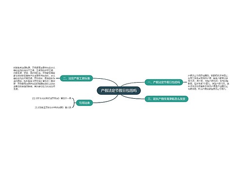 产假法定节假日包括吗