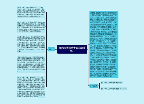 如何变更劳动者的劳动报酬？