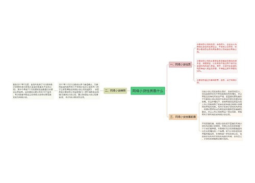 网络小贷性质是什么