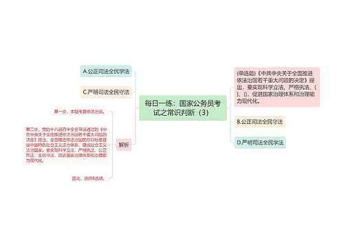 每日一练：国家公务员考试之常识判断（3）