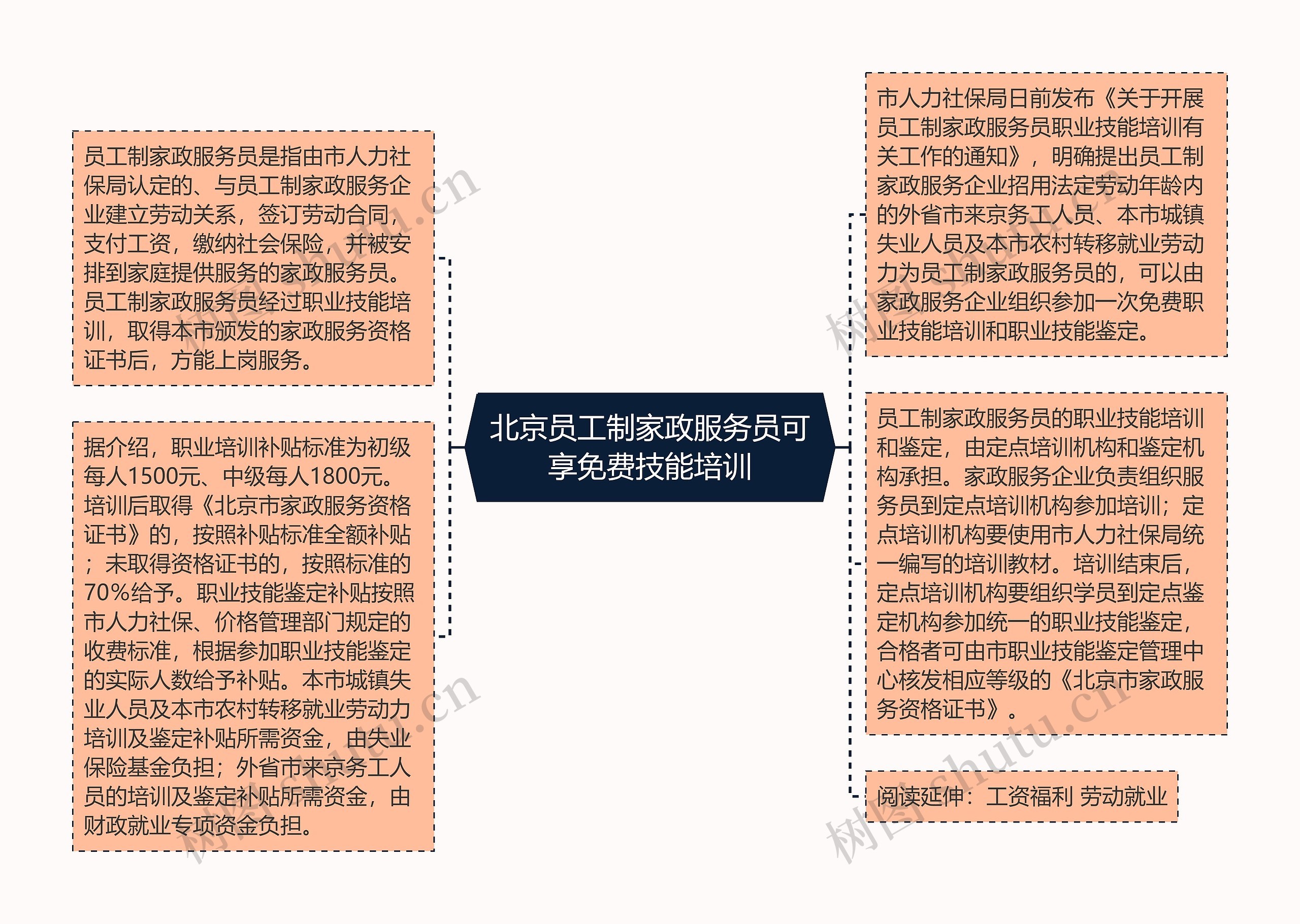 北京员工制家政服务员可享免费技能培训思维导图
