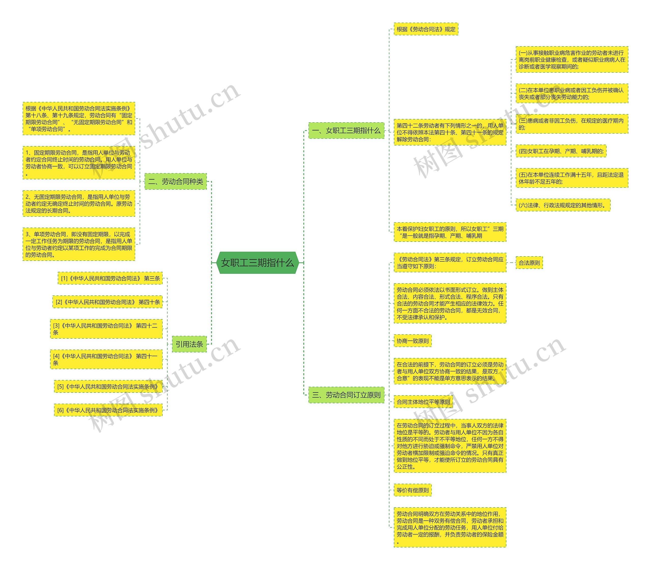 女职工三期指什么思维导图