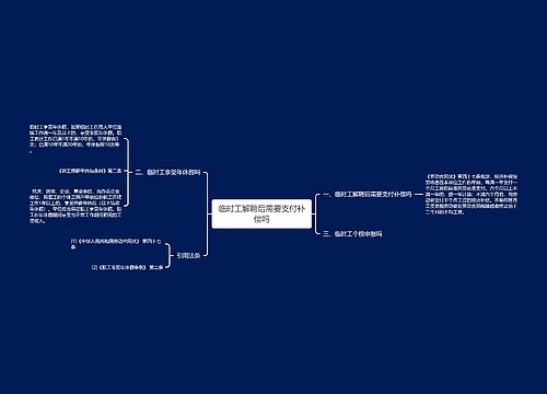 临时工解聘后需要支付补偿吗