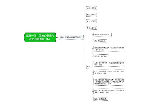 每日一练：国家公务员考试之判断推理（6）