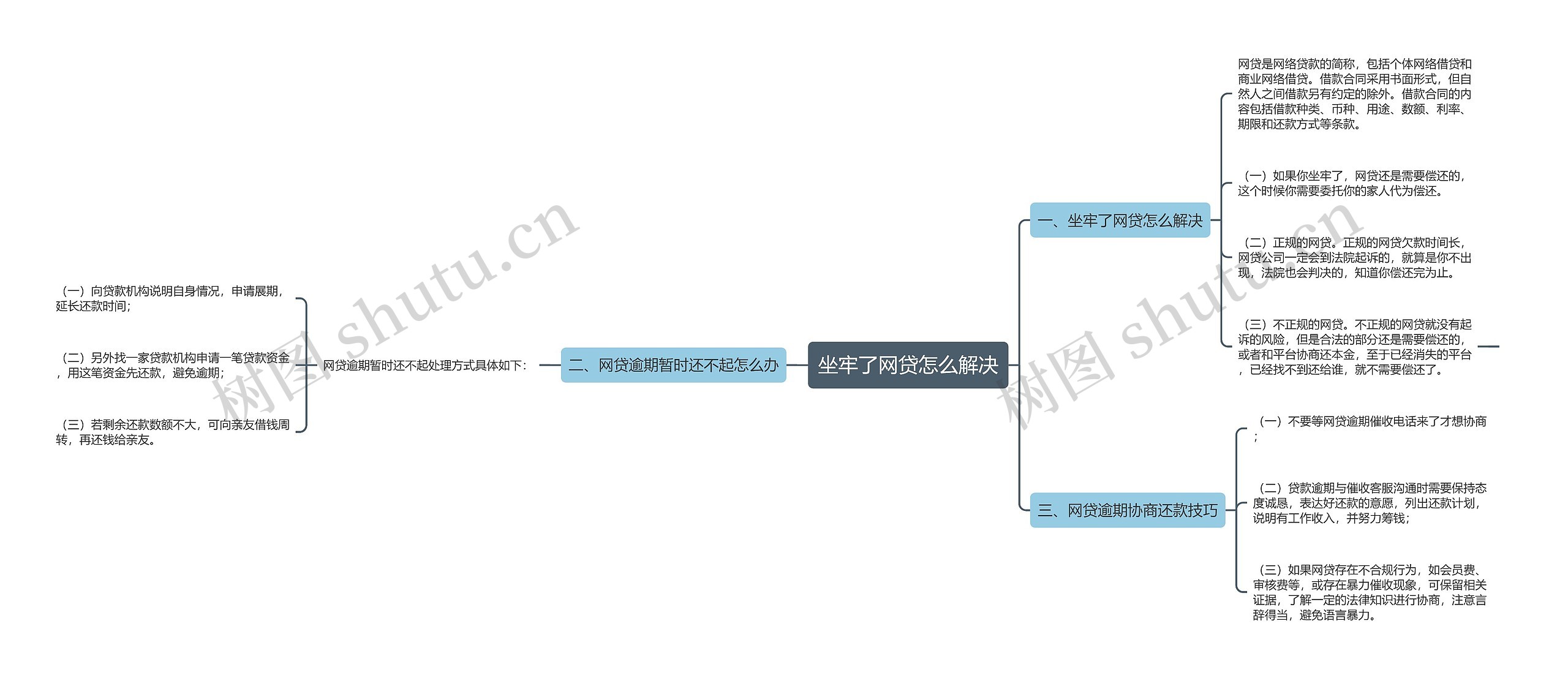 坐牢了网贷怎么解决思维导图