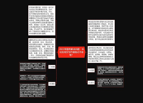 2022年国考解决问题：申论应用文写作题格式不会写？