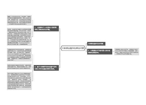 大数据金融存在哪些问题