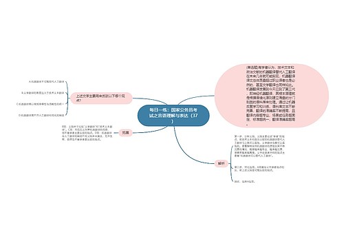 每日一练：国家公务员考试之言语理解与表达（37）