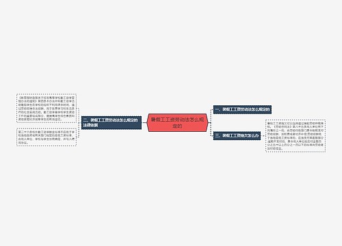 暑假工工资劳动法怎么规定的