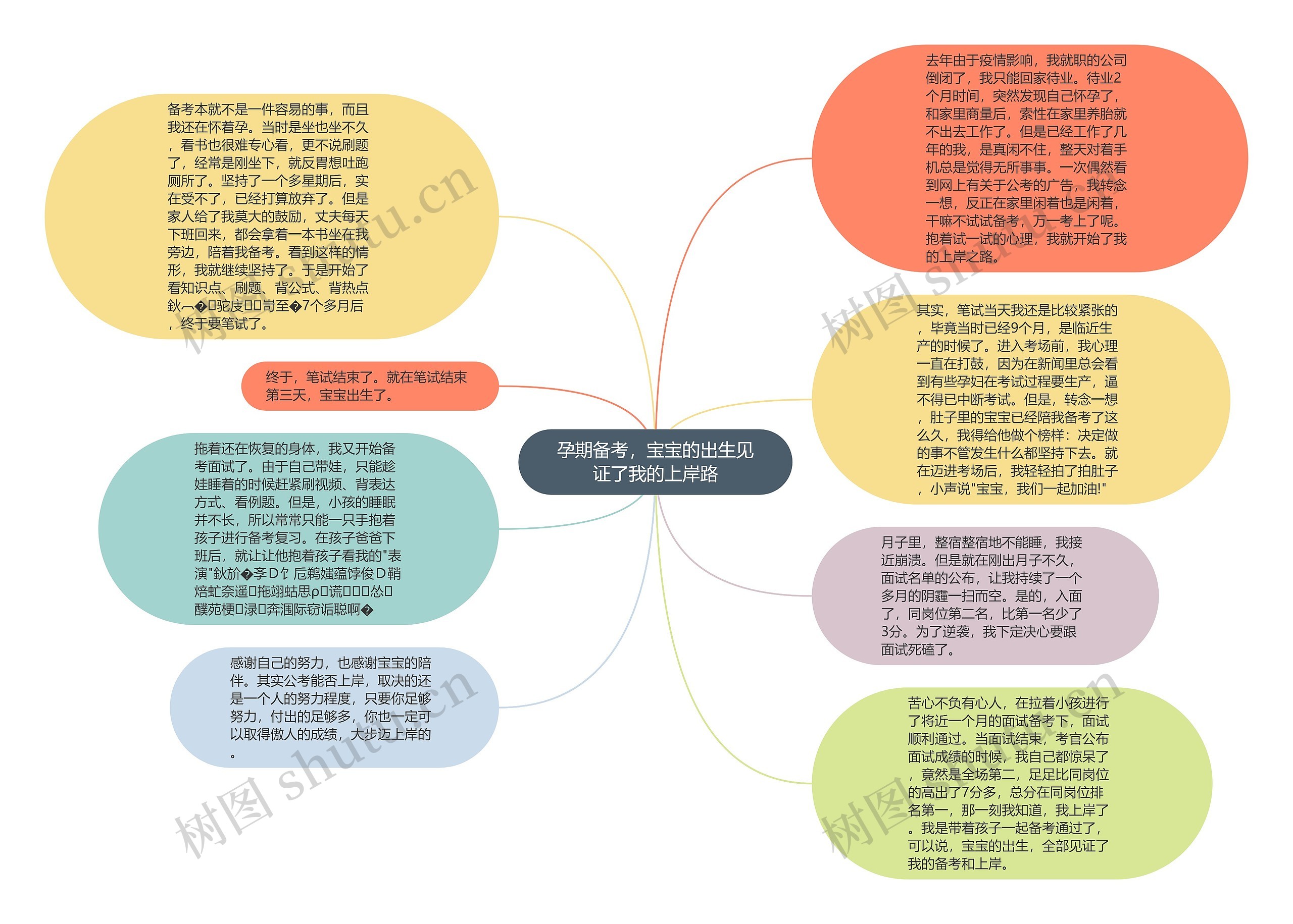 孕期备考，宝宝的出生见证了我的上岸路思维导图