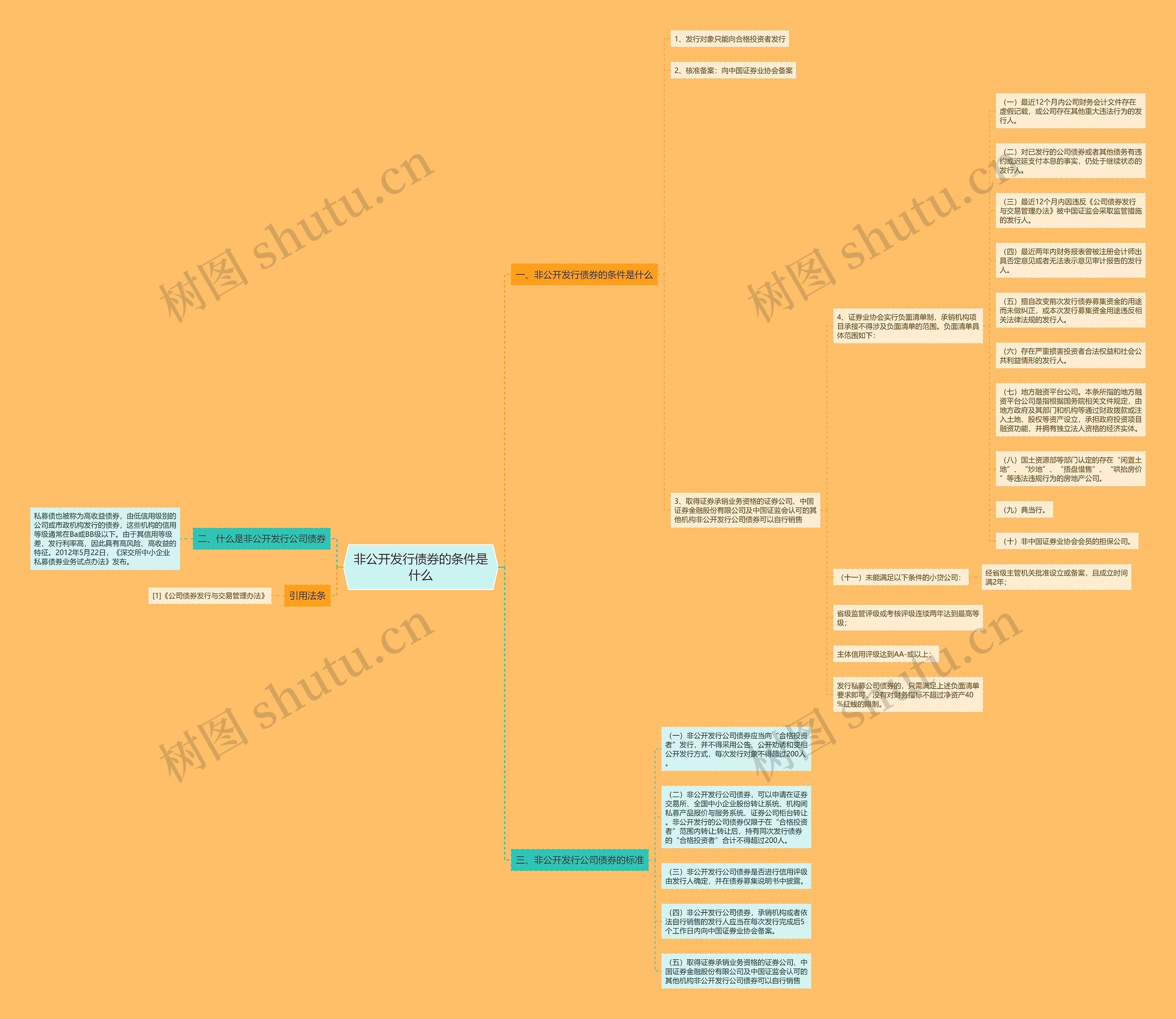 非公开发行债券的条件是什么思维导图
