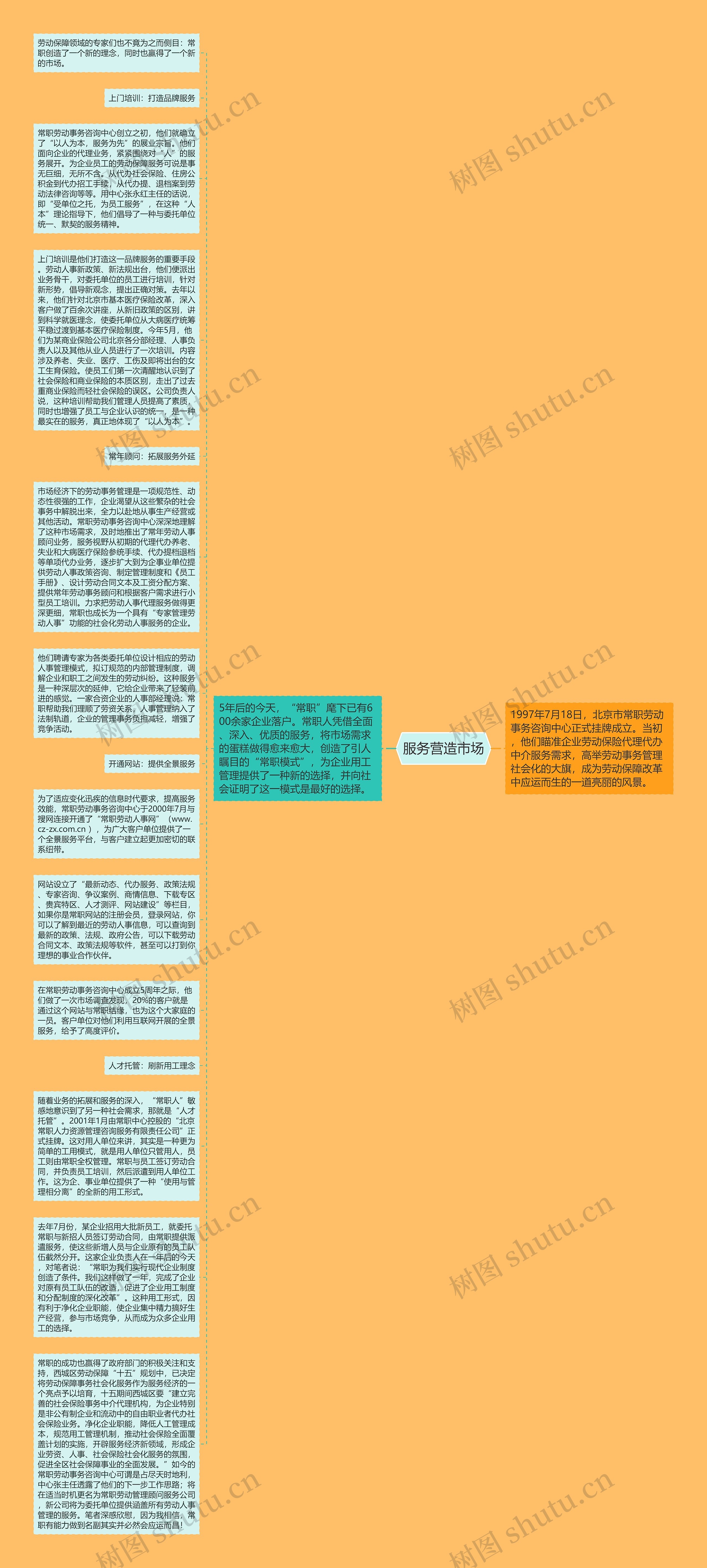 服务营造市场思维导图