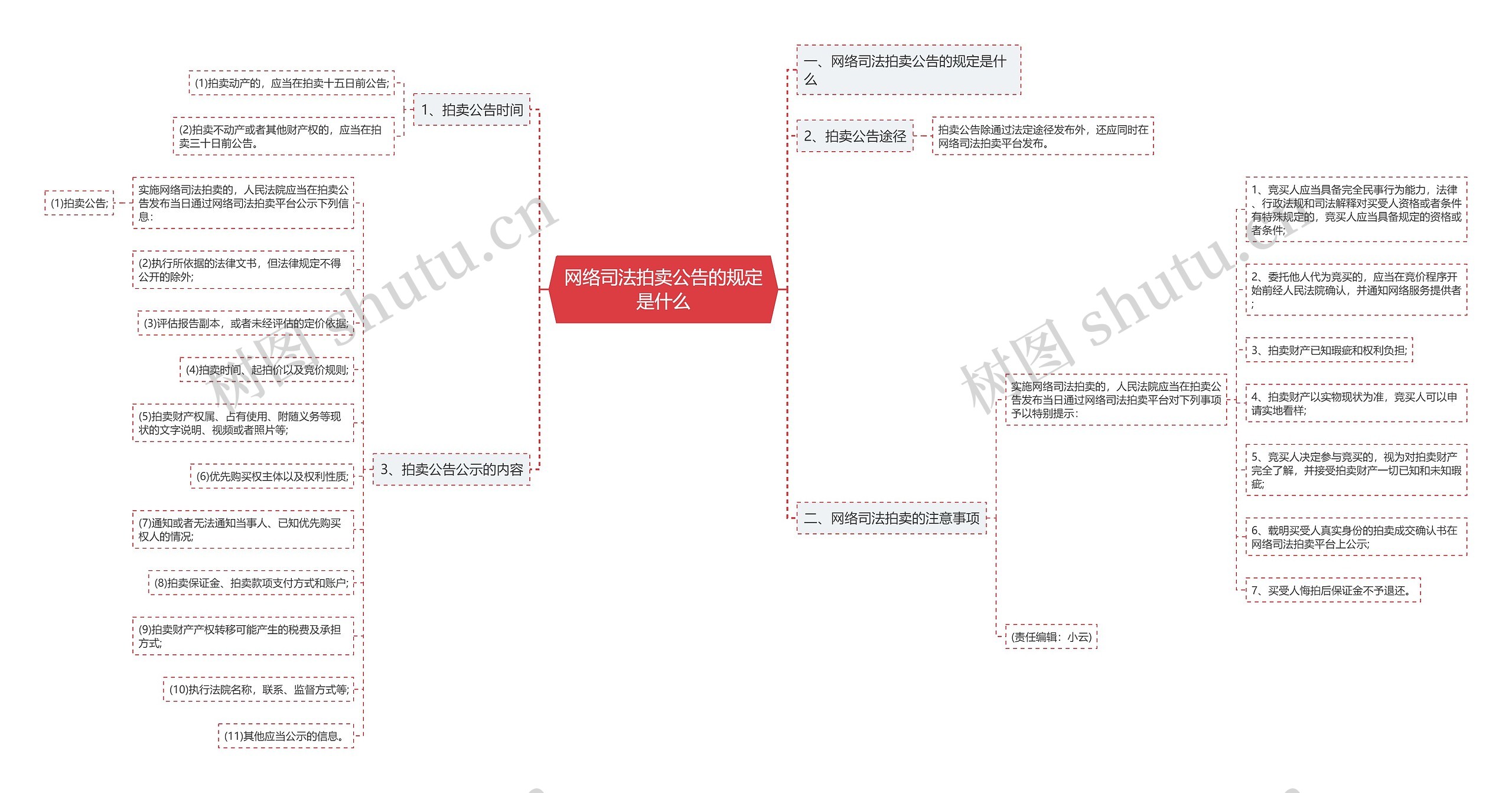 网络司法拍卖公告的规定是什么