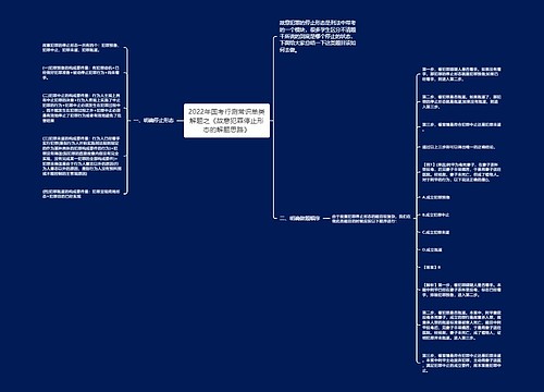 2022年国考行测常识单类解题之《故意犯罪停止形态的解题思路》