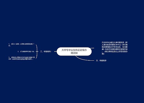 大中专毕业生转正定级办理须知