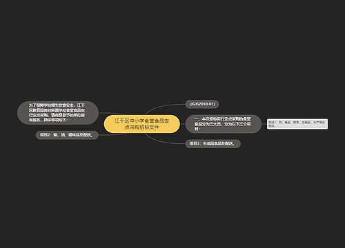 江干区中小学食堂食品定点采购招标文件