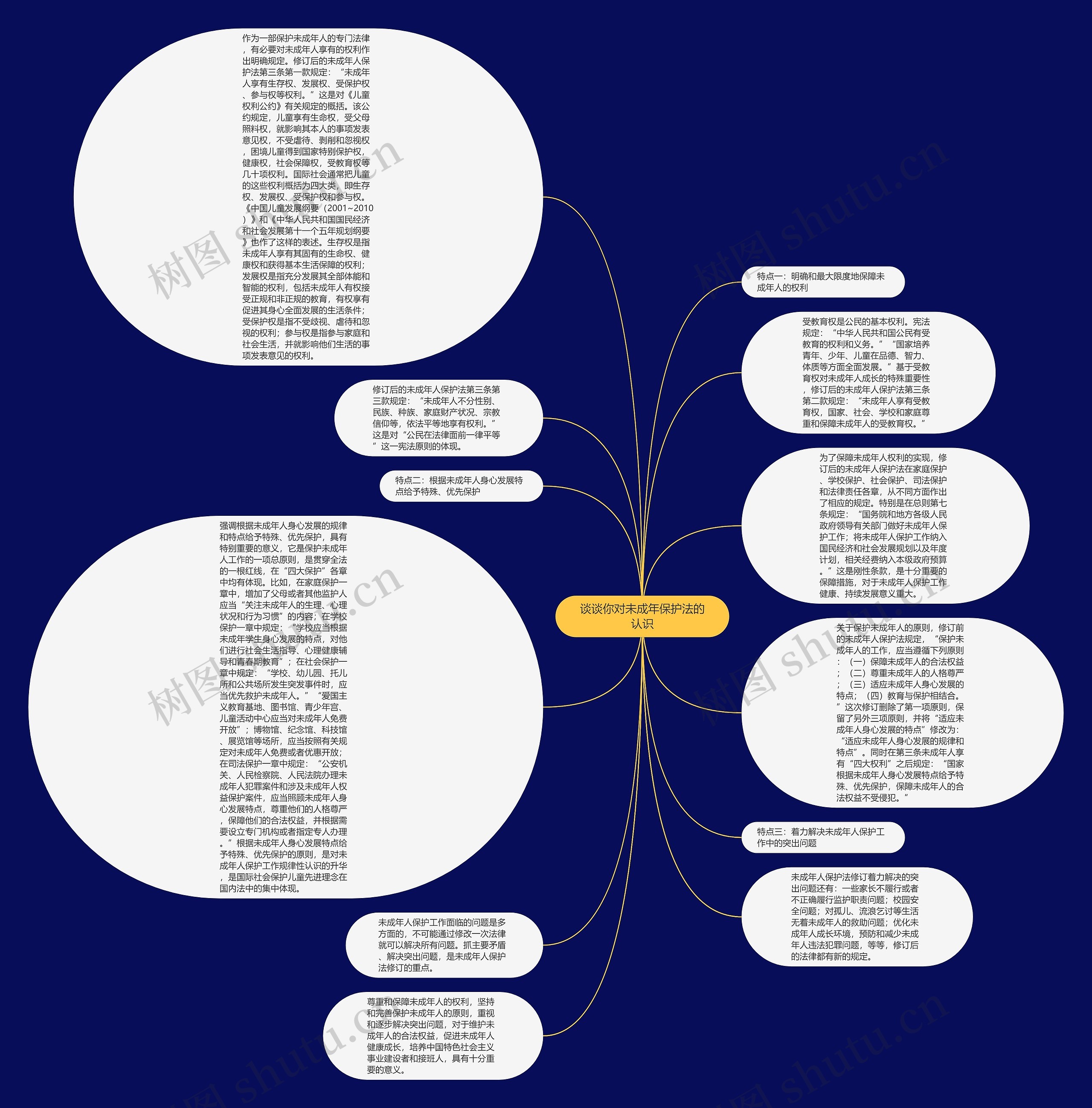 谈谈你对未成年保护法的认识思维导图