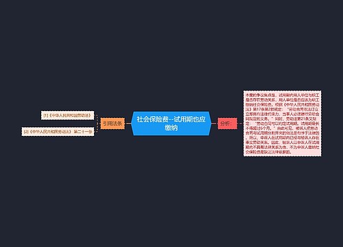 社会保险费--试用期也应缴纳