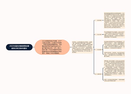 2022年国考判断推理命题趋势分析及备考建议