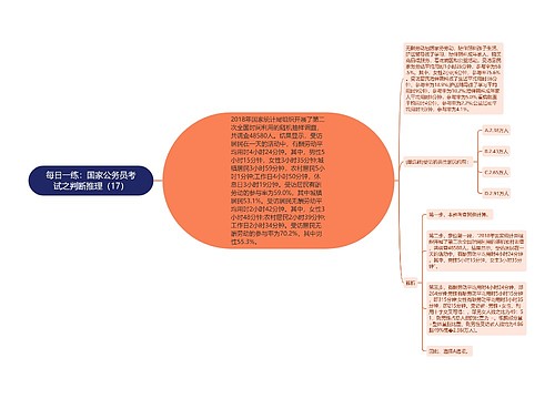 每日一练：国家公务员考试之判断推理（17）