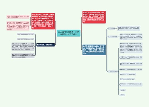 2023国考行测备考：判断推理形式论证三段论