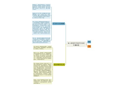 老人做完针灸后护工忘收针遭辞退