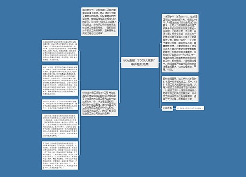 华为通报“7000人离职”事件最后结果