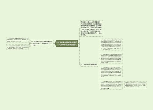 2023年国考面试备考技巧：突发事件处理答题技巧