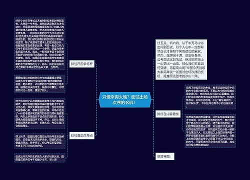 只恨来得太晚?面试出场次序的玄机! 只恨来得太晚?面试出场次序的玄机!
