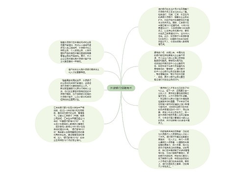 外资银行招聘有术