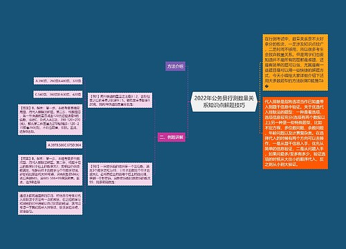 2022年公务员行测数量关系知识点解题技巧