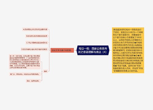 每日一练：国家公务员考试之言语理解与表达（4）