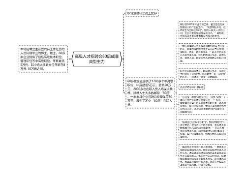 高级人才招聘会80后成非典型主力