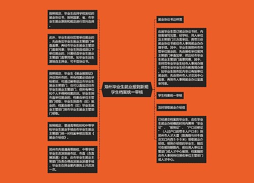 郑州毕业生就业报到新规 学生档案统一审核