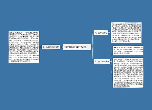 法院强制拍卖的特征  　