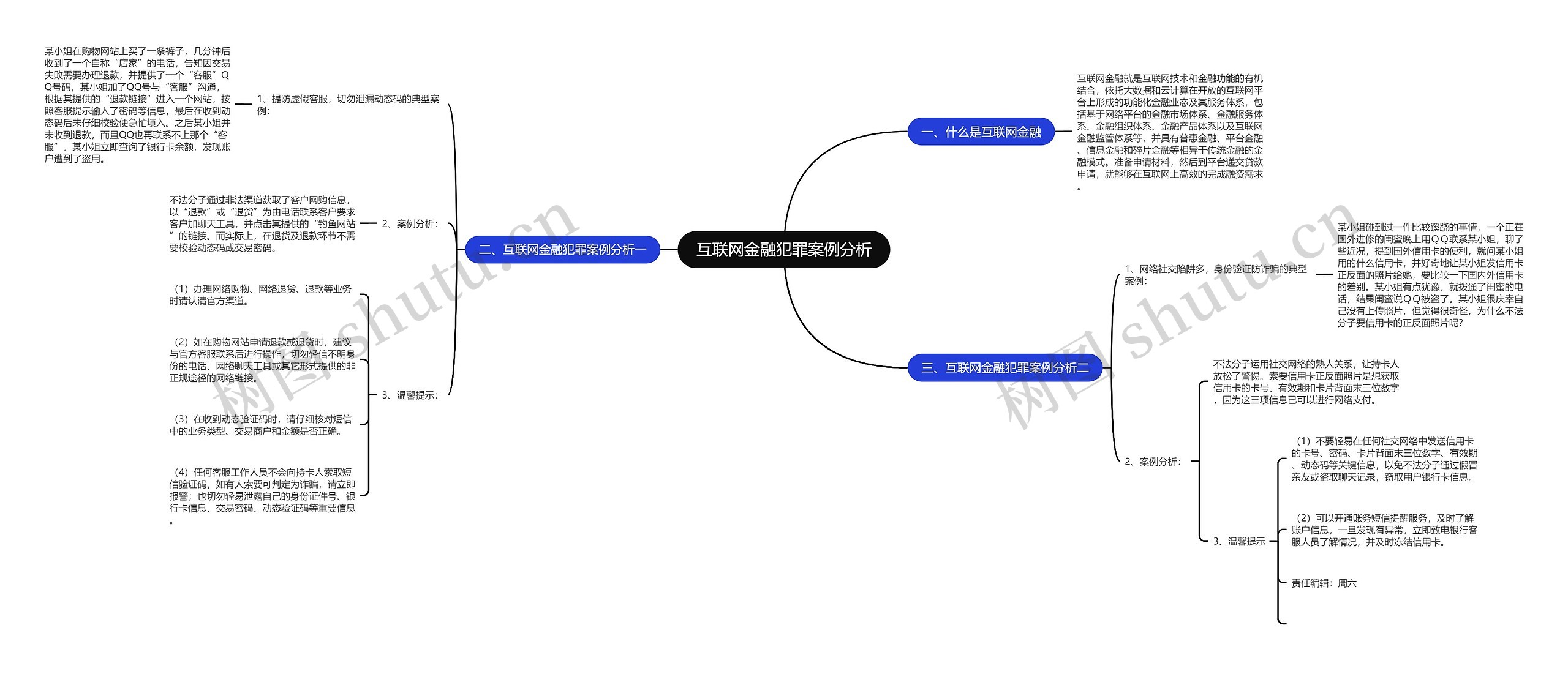互联网金融犯罪案例分析思维导图